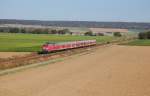 218 473 mit RE 14065 Hannover Hbf - Bad Harzburg, bei Klein Elbe.