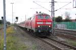 218 413 mit Stammstrecken Shuttle am 10.09.1013 in Rathenow