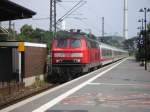 218 255-8 Ankunft IC 2631 in Uelzen 17.07.2005