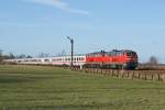 218 117-0 und 218 380-4 ziehen am 05.04.2009 IC 2079 nach Dresden Hbf  bei Wittenwurth Richtung Hamburg.