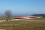 218 486 mit RE 57504 am 09.03.2014 bei Weinhausen.