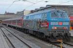 218 467 stand am 12.4.14 im Münchener Hbf.