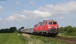 218 314-3 und 218 322-6 mit dem IC 2191 (Westerland(Sylt)-Frankfurt(Main) Hbf) ? bei Niebüll 30.5.14