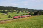 218 488 mit RE 57392 am 21.06.2014 bei Ellenberg.