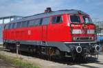 218 401 wurde beim Tag der offenen Tür der Südostbayernbahn auch ausgestellt.
