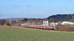 218 470 mit RE 14065 Hannover Hbf - Bad Harzburg, kurz hinter Baddeckenstedt am 23.02.2014