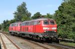 218 362 bei Rangierarbeiten in Niebüll am 23.07.14.