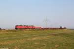 218 389 + 319 + 307 mit Sylt Shuttle am 22.07.2014 bei Klanxbüll.