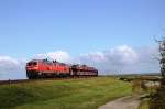 218 342-4+218 363-0 der DB bei Morsum am 26.08.2014