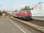 218 473 (König Ludwig) bei der einfahrt in Bad Harzburg. 8.8.2014