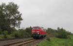 Neben den 3 Winzerfestsonderzügen war am 13.09.2014 auch die 218 208-7 von DB Services Südost auf der Unstrutbahn unterwegs, um im Fahrzeugwerk Karsdorf Flachwagen zu holen.