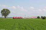 218 486 und 218 472 mit EC 114 am 06.09.2014 bei Kirchweidach.