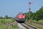 218 389 + 218 xxx mit IC 2193 Westerland - Göttingen in Klanxbüll. 14.07.2014