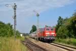 218 403 mit RB 27031 München Hbf - Mühldorf(Oberbay) am 16.07.2014 in Schwindegg.