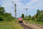 218 454 mit RB 27033 München Hbf - Mühldorf(Oberbay) am 16.07.2014 in Schwindegg.