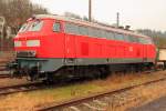 218 139-4 abgestellt im Bahnhof Kronach am 11.01.2012.