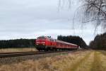 218 239 mit einer RB bei Schwabhausen (08.01.2007)