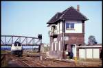 218245 rangiert am 16.9.1990 um 09.50 Uhr im DDR Grenzbahnhof Oebisfelde in Höhe des Stellwerk W 5.