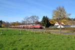 218 473 mit RE 14067 Hannover Hbf - Bad Harzburg am 23.11.2014 bei der Aufahrt aus Baddeckenstedt