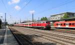 218 465-3 mit Regionalzug aus Richtung München Hbf kommend.