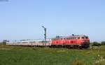 218 315-0 und 218 369-7 mit dem IC 2315 (Westerland(Sylt)-Frankfurt(Main) Hbf) am Esig Keitum 6.6.15