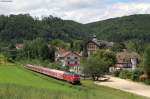 218 410-9 mit dem IRE 28673 (Donaueschingen-Ulm Hbf) in Beuron 19.6.15