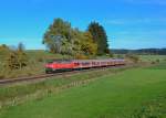 218 457 mit einem RE am 19.10.2013 bei Görwangs.