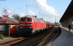 218 314-3 und 218 376-2 mit dem AS 1438 (Niebüll-Westerland(Sylt)) in Westerland 2.9.15