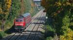 218 439-8 mit IRE, Stuttgart Hbf - Lindau Hbf, in Ulm Donautal.