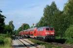 218 445 (92 80 1218 445-5 D-DB) mit RB27068 am 15.06.2013 in Hörlkofen