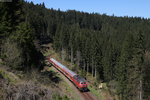 218 456-2 mit dem RE 22311 (Rottweil-Neustadt(Schwarzw)) bei Rötenbach 5.5.16