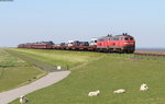 218 344-,218 314-3 und 628 512-5  Kampen  mit dem AS 1425 (Westerland-Niebüll) am Hindenburgdamm 8.5.16