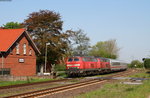 218 386-1 und 218 341-6 mit dem IC 2311 (Westerland(Sylt)-Stuttgart Hbf) bei Stredesand 9.5.16