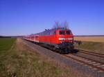 218 464-6 berquert mit ihrem RE in krze den B Sderhof und wird wenig spter mit Salzgitter-Ringelheim einen weiteren Halt auf der Reise nach Bad Harzburg haben.