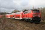 218 453 mit Regionalbahn von Hamburg nach Lbeck.