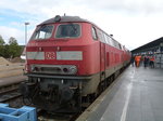 218 341 mit ihrem Kollege in Westerland(Sylt) am Sonntag, ‎4.