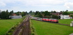 218 428 + 218 4xx mit EC 196 München Hbf - Zürich HB am 29.07.2016 in Hergatz