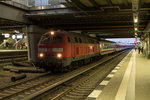 218 835-7 stand am Abend des 23.09.16 mit einem langen Nachtzug zur Überstellung in Berlin Ostkreuz und wartete auf ihre Weiterfahrt.