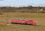 218 470-3 mit dem RbZ 9140x (Seebrugg-Villingen(Schwarzw)) bei Löffingen 28.11.16