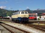 Die 218 447 und die 218 491 am 12.05.2018 in Oberstdorf.