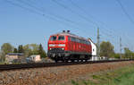 218 824 rollte am 21.04.20 Lz durch Gräfenhainichen Richtung Bitterfeld.