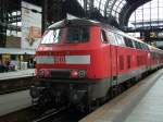 218 399 mit RE ? in Hamburg Hbf (26.7.2007)