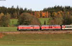 218 419-0 und 218 463-8 mit dem EC 196 (München Hbf-Zürich HB) bei Harbatshofen 25.10.20