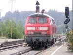 218 161 rangiert am 27.07.07 in Kempten.