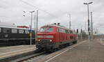 DB 218 835-7 am 01.02.2023 beim umsetzen in Weimar.