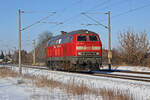 218 431 vom DB Mietpool rollte am 11.01.26 durch Greppin Richtung Bitterfeld.