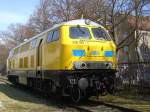 Die 218 391 von DB Gleisbau am 24.03.2008 beim Diesellok Fest im Bahnpark Augsburg.