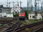 Da hat einer Durst.218 408-3 an der Tankstelle.Koblenz 24.4.08