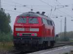 BR218 486-9 als LZ79101 von Stralsund nach Lbeck bei der Durchfahrt im Bahnhof Bentwisch.(12.10.08)