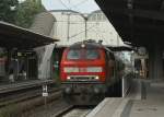 218 347-3 fhrt am 21.08.2008 mit einer RB nach Hamburg Hbf in Hamburg-Hasselbrook.